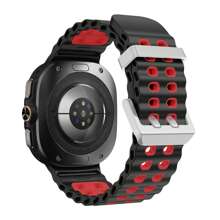 Pulseira Esportiva de Silicone Bicolor Compatível com Samsung Galaxy Watch Ultra, Pulseira Marinha para Galaxy Watch Ultra 47mm, Pulseira para Galaxy Watch 8/8 Classic