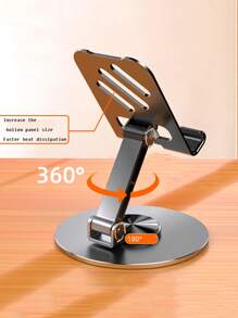 1pc Metal Sturdy Rotatable Desktop Mobile Phone Stand Compatible With IPhone, Android Phone, Gift For Birthday, Family, Friends Phone Holder, Phone Accessories