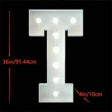 1 pieza Letrero de caja LED gigante blanco de 3 pies, letra alfabética 3D iluminada grande de 3 pies en blanco, caja de letra grande con luz para decoración de fiestas, ideal para fiestas al aire libre, cumpleaños, graduación, boda - perfecto para celebraciones festivas y eventos de aniversario - Blanco - Ver 22