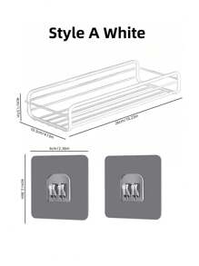 Un estante de almacenamiento de esquina autoadhesivo que no requiere perforar agujeros. Es un estante de almacenamiento sin clavos adecuado para baños, cocinas y cuartos de lavado. Su capacidad de carga puede alcanzar aproximadamente 5 kilogramos. - Multicolor - Ver 12