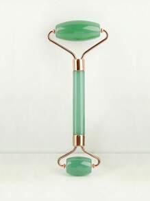 1pc/2pcs/3pcs Facial Beauty Massage Set, ABS Resin Material Double Head Roller Massage, Triangle Scraping Board, Soft Silicone Ice Mold, Body Gua Sha Massage Tools Set, Green