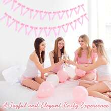 2pcs Bowknot Pendant Decors, Pink & Black Bowknot Backdrop Banners For Birthday Party, Wedding, Bachelorette Party Decorations