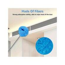 12ft Extendable Microfiber Feather Duster, Blue Color, Long Handle, Dustproof, Reusable, Machine Washable, Easy Cleaning - Multicolor - View 4