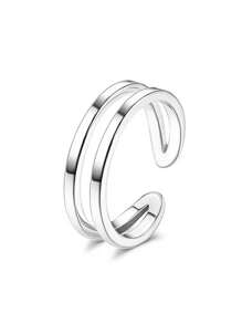 1pc Hollow C-Shape Steel Foot Ring, Elegant & Fashionable Design For Women - Foot Ring - View 3