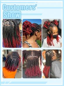 Loc Extensions Human Hair Dreadlock Extension Human Hair 100% Full Handmade Dreads Can Be Dyed And Bleached Curled Dreads Extensions(1B/99J) - S1/99J - View 7