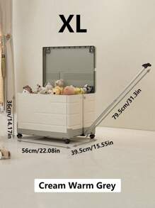 1pc Storage Box Household Artifact Large Capacity Toy Sorting Storage Box Cover Folding Student Book Storage Cabinet Basket