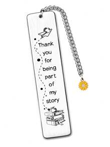 1pc Stainless Steel Engraved Bookmark, Graduation For Teachers, Mentors, Classmates Car Accessories Bag Charm School Cute Goth Y2k Christmas Gift Ideas Bag Lanyards With Id Holder Car Accessories Bag Charms - Silver - View 18