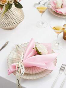 Bộ 16/8/4 khăn ăn satin màu hồng - Khăn ăn vải vuông 30x30cm - Mềm mại, có thể tái sử dụng, thích hợp cho đám cưới, tiệc tùng, Ngày của Mẹ, Ngày Valentine, lễ tốt nghiệp, tiệc trưa, trang trí nhà hàng. - Hồng - Xem 12