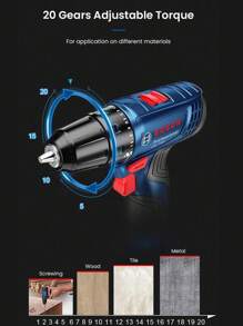 Bosch Professional Cordless GSR120-Li Drill/Screwdriver (Bare Metal + Box) - Multicolor - View 9