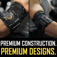 Goblin Gear 42" Super Heavy Duty Competition Grade Weightlifting/Powerlifting Elbow Wraps - #1 Powerlifting/Weightlifting Elbow Wraps, Bodybuilding Wraps, Joint Support - 卡其色 - 查看 9