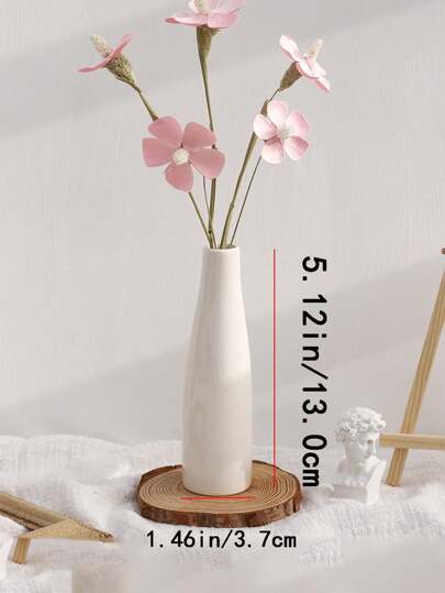 1pc Minimalist Vase ative Dried Flowers, Ins Home Birthday Graduation Back To School Room Supplies Flower Glass view 9