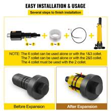 Hydraulic Tube Expander, 1/2" Or 3/8" Or 3/16" Or 1/4" Or 5/16" To 1-1/8" OD, HAVC Hydraulic Crimp Tool With 7 Expanding Tips, Deburring Tool, Copper Aluminum Brass Soft Steel Tube Cutter - Exhaust Pipe Expander Hydraulic Type - View 5