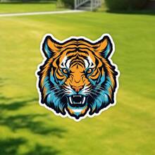 Cool Tiger Sticker - Waterproof Vinyl Decal, Suitable For Car, Laptop, Wall, Window, Door, Water Bottle, Bumper Stickers, Size - 3 Inches On The Long Side - Multicolor - View 1
