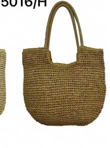Swobodna, duża torebka ze słomy dla kobiet, duża pojemność torby na ramię do dojazdów do pracy, 2024 nowe lato wszechstronne