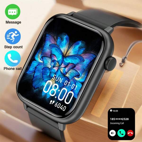 GWENLAND Men's And Women's Smartwatches, Wireless Communication Devices, Capable Of Remote Shooting, Suitable For Sports And Fitness, Sports Mode, Pedometer, Distance And Over 100 Sports Modes IP68 Waterproof Smartwatch