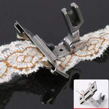 1 szt. S10A Lewa Prawa Regulowana Prowadnica Taśmy Koronkowej Stopka Dociskowa Do Podłączania Elastycznej Taśmy Koronkowej Akcesoria Do Maszyn Do Szycia Przemysłowego