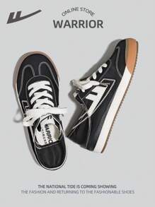 WARRIOR 1 paire de chaussures plates décontractées à lacets pour femmes, semelle souple, polyvalentes, baskets de sport d'extérieur