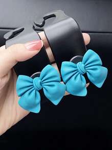 2pcs Car Hooks Bow Decorations Car Seats Rear Hooks Car Interior Storage Items - one-size - View 9