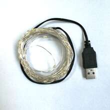 LED String Lights 20m200LED Warm White White Multicolor Fairy Tale Lights, USB Power Powered Fairy String Lights, Waterproof Silver Wire Copper Wire String Lights For DIY Wedding Dormitory, Bedroom, Party, Flower Decoration, Birthday Decoration, Campus Decoration, Festival Decoration, Courtyard Garden Decoration, Etc - Đỏ - Xem 2