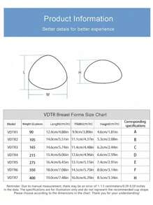 ANGDIE 1pc Silicone Flesh Colored Triangle Breast Prosthesis, Heat-Resistant Suitable For Swimming & Spa, Artificial Silicone Breast Form, Unisex Post Mastectomy Silicone Breast Pad, Single Pack - Clear - View 8