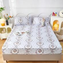 3 件套床上用品 - 印花床笠套装（含枕套，无填充物），100% 涤纶面料印花床笠，可洗，现代简约家居床上用品 - 誘人草莓 - 查看 8