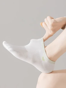 3 Pairs Women's Simple Versatile Contrast Heart Ankle Socks Mesh Hollow Design Comfortable Breathable Summer Socks - Multicolor - View 7