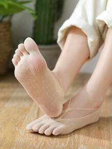 5 Pairs Women's New Style Criss-Cross Net Mesh Breathable No-Show Five Finger Socks, Comfortable And Versatile, Low Cut For Spring And Summer - Multicolor - View 7