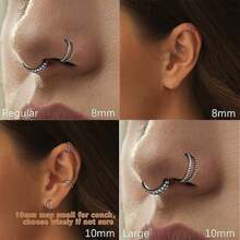 Anneaux de nez - Anneaux de nez en acier chirurgical 316L à double anneau, 14G/16G/18G/20G, bijoux de piercing au cartilage, septum, lèvre, hélix, rook, tragus, 8mm/10mm/12mm