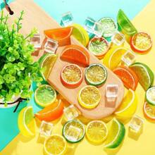 24/36 Pcs Fake Lemons Slices Blocks And 12 Pcs Acrylic Ice Cube Set Decorative Artificial Fake Ice Cubes Reusable Fake Lemon And Lime Slices For Home Kitchen Office Table,Fake Plants - Multicolor - View 5