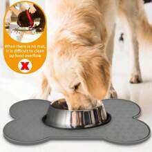 Pet Feeding Mat Silicone Dog Food Mat Anti-Slip And Waterproof Dog Bowl Mat, Thickened Dog And Cat Mat For Food And Water