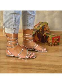 ZZ Women's Flat Sandal - 銀色 - 查看 2