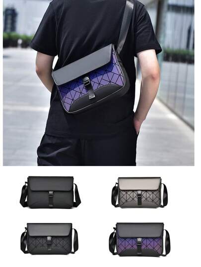 2025 New Rhombus Pattern Shoulder Bag For Men, Fashion Shoulder Messenger Bag, Stylish Chest Bag, Versatile Men's Bag Sling Bag Side Bag