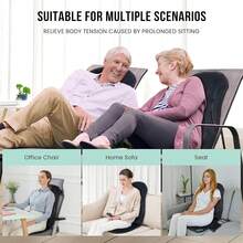 Snailax Vibration Back Massager With Heat, Seat Massager With 8 Vibrating Motors & 5 Modes, Chair Massager Cushion, Massage Pad For Chair, Office, Gifts For Lover - 1 - View 7