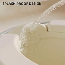 1pc Baby Potty, Simple Design With Splash Guard, Suitable For Bathroom - Coffee Brown - View 5