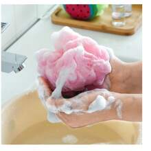 1pc Fruit Cartoon Lovely Modeling Bath Ball, Advanced Anti-Scattering Bath Rub Back Cleaning Foam Soft Light Skin Bath Ball Bath Flower Ball