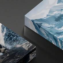 The Snow Leopards Are On Top Of The Rock And Have A View Of The Mountains. Large Wooden Framed Wall Painting Artist Home Decoration Oil Painting - Bedroom, Bathroom, Living Room, Office, Kitchen, Christmas Gifts - 1 Piece - Multicolor - View 5