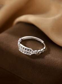 A Copper Coin Abacus Ring With A Unique Design, A High-End Versatile Ring For Women, A Plain Ring For The Index Finger, A New Style