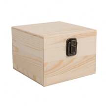 Living And Home Wooden Keepsake Box - Wood Color 14cm W X 14cm D X 10cm H - View 4