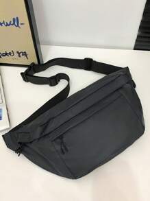 Men's Functional Sports Cycling Sling Bag, Large Capacity Casual Lightweight Crossbody Messenger Bag