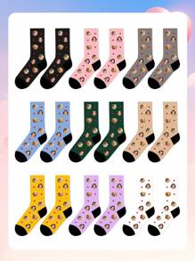 1 Pair Unisex Customizable Portrait Printed Socks, Fashionable And Personalized Mid-Calf Socks With Creative Pet/Face Design, Breathable And Comfortable, Suitable For Easter, Women's Day, Back To School And Special Occasions As A Fun And Unique Gift,Colorful,Cute,Adorable,Contracted,Funny,Custom,Unique,Customized,Personalized,Ideal Gifts For Him,Ideal Gifts For Her,Boyfriend,Girlfriend,Family,Friends,Grandparents,Her, Fall