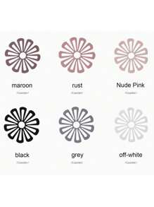 6pcs/Set Nordic Style Thick Tableware Coaster, Heat Insulation Placemat, Floral Design Non-Slip Cup & Plate Mat, Home Use (1 Pack)