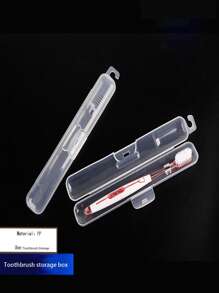 Giá để bàn chải đánh răng bằng nhựa trong suốt có móc, đơn vị duy nhất - Trong sáng - Xem 2