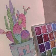 60 色珍珠水彩颜料：金属固体颜料便携式绘画艺术套装 - 适合艺术家、成人和专业人士的完美节日礼物 - 60 colors - 查看 3