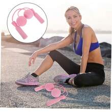 1 cuerda para saltar inalámbrica pesada, cuerda para saltar para Fitness con pelota grande, adecuada para deportes de interior domésticos, quema de grasa - Gris Oscuro - Ver 6