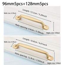 10pcs Modern Minimalist Sand Golden Aluminum Alloy Cabinet Handles - Perfect For Shoe Cabinets, Doors & Wardrobes