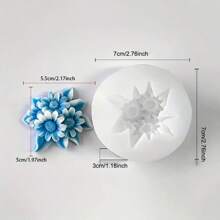1/2pcs Silicone Flower Mold For Aromatherapy Candles, Soap Clay Crafts Candle Mold Making Kit, Epoxy Resin Casting, Polymer Crafts Gifts Valentine's Day, Birthday Gift, And Home Wedding Decor - White - View 9