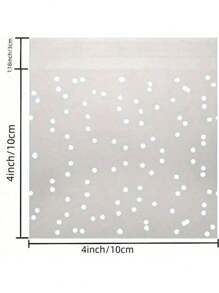 100pcs Self-Adhesive Polka Dot Transparent OPP Packaging Bag With Interesting Dot Patterns, Suitable For Snack Packaging Bags Such As Cookies, Bread, Candies, Etc., Suitable For Family Gatherings, Camping, Christmas, New Year, Valentine's Day And Other Gifts, Giving Gifts To Family And Friends (Excluding Labels)