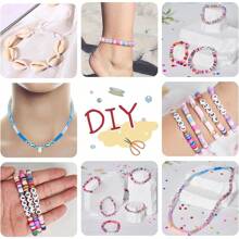 2742 件聚合物粘土珠项链套装，包括友谊珠、字母珠、粘土珠、珠宝和手链制作套件，DIY 珠宝制作的生日礼物