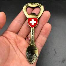 High-End Metal 3D Bottle Opener With Personalized Magnetic Architecture Fridge Magnet Souvenir, Unique Traveling Gift - Multicolor - View 7