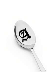 Initial Spoon - Engraved Coffee Spoon Gift - Unique Party Accessory, Personalized Coffee Lover Present, Birthday Gift Idea For Him Or Her, Themed Kitchenware, Novelty Tableware